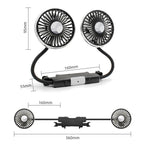 Compact Car Mini Turbo Fan 360-Degree Adjustable 12V Plug-In Chrome Finish
