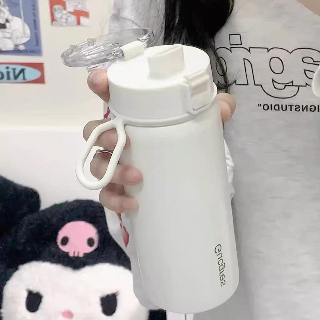 Insulated Stainless Steel Drinking Vessel with Flip Lid for Women