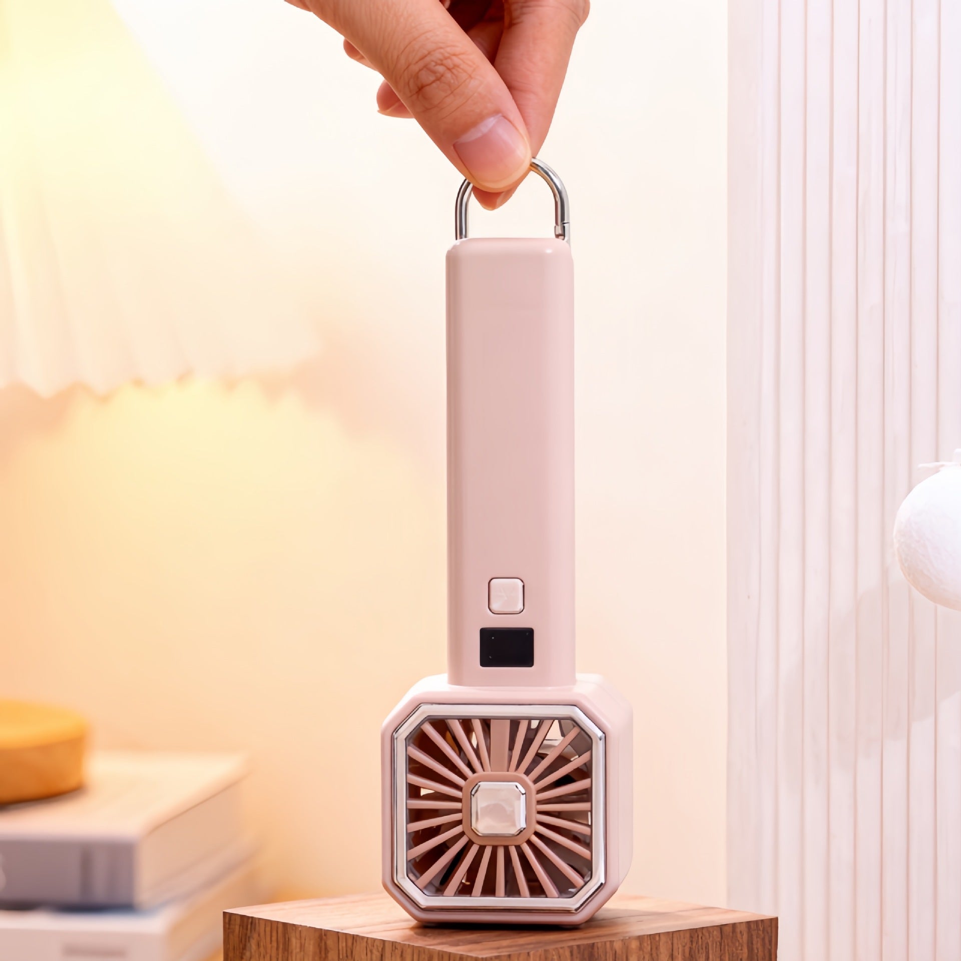 Portable Handheld Fan for Women with Digital Speed Display USB Rechargeable Ergonomic Design