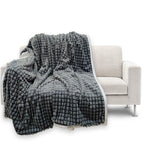 Brehn Wool Blanket Soft Warm Cozy Throw for Living Room Bedroom and Travel