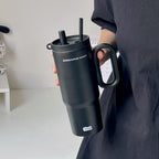 Women’s Thermal Mug Double Drinking System Stainless Steel Insulated Leak-Proof Travel Cup