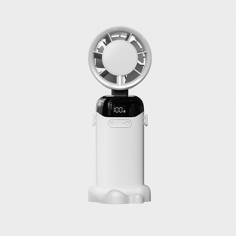 Portable Rechargeable Fan with Adjustable Speeds and Digital Display Compact Lightweight