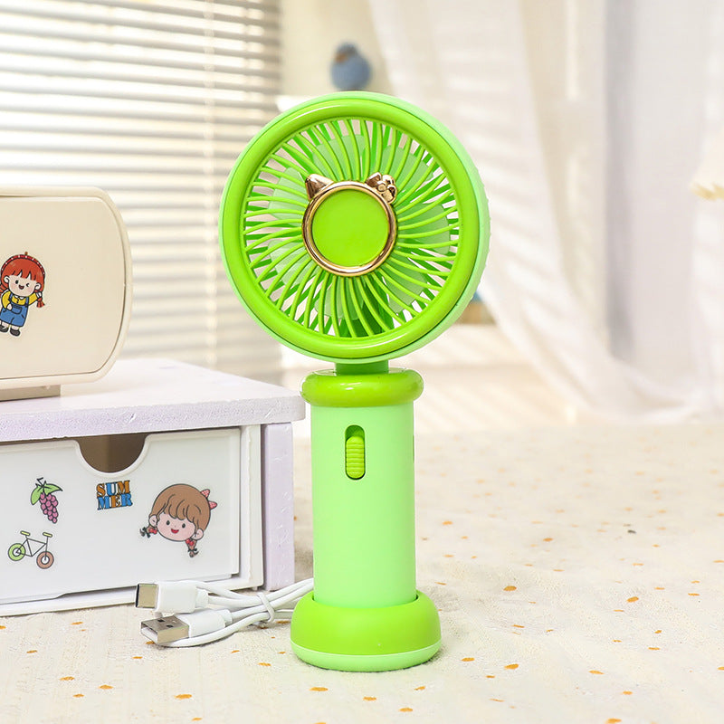 Portable Handheld Fan for Women Cute Animal Design USB Rechargeable Lightweight Quiet Operation