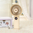 Portable USB Hand Fan for Women with Powerful Battery, 3 Speeds, USB Rechargeable, Compact Handheld Cooling Fan