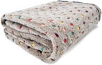 Brehn Plush Microfiber Blanket Soft Cozy Warm with Playful Polka Dot Pattern