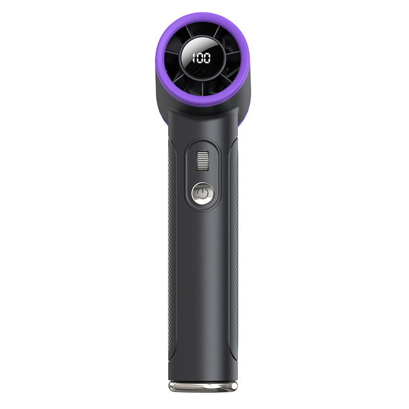 Harrow Portable Smart Handheld Fan with Digital Display Rechargeable USB Compact