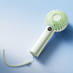 Portable Handheld Cooling Fan with LED Display Rechargeable Battery Lightweight Adjustable Speed