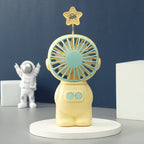 Portable Handheld Fan Playful Figurine Design Compact Quiet Summer Cooler