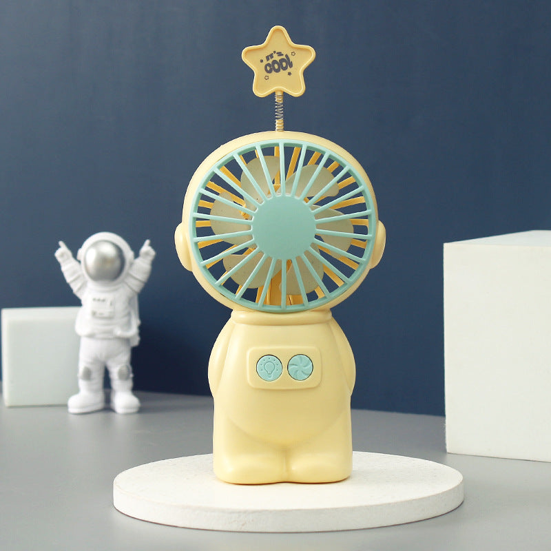 Portable Handheld Fan Playful Figurine Design Compact Quiet Summer Cooler