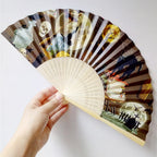 Women's Halloween Costume Fan Black Foldable Trick or Treat Accessory