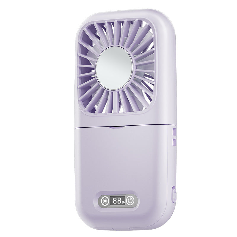 Harrow Portable Rechargeable Handheld Fan with Adjustable Speeds and LED Battery Display