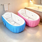 Women Inflatable Wellness Bathtub Ergonomic Design Waterproof Portable with Integrated Shelf