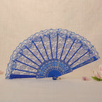Ladies Lace Hand Fan Elegant Floral Pattern Lightweight Portable