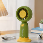 Portable USB Rechargeable Hand Fan for Women Lightweight Playful Design Compact Personal Cooling