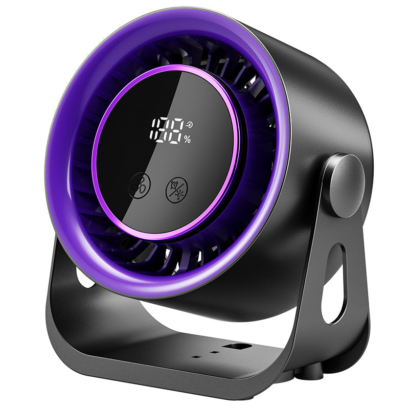 Portable Digital Air Circulator Fan Compact Lightweight Whisper-Quiet Adjustable Tilt