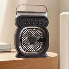 Portable Rechargeable Evaporative Desktop Air Cooler Fan with Leather Handle