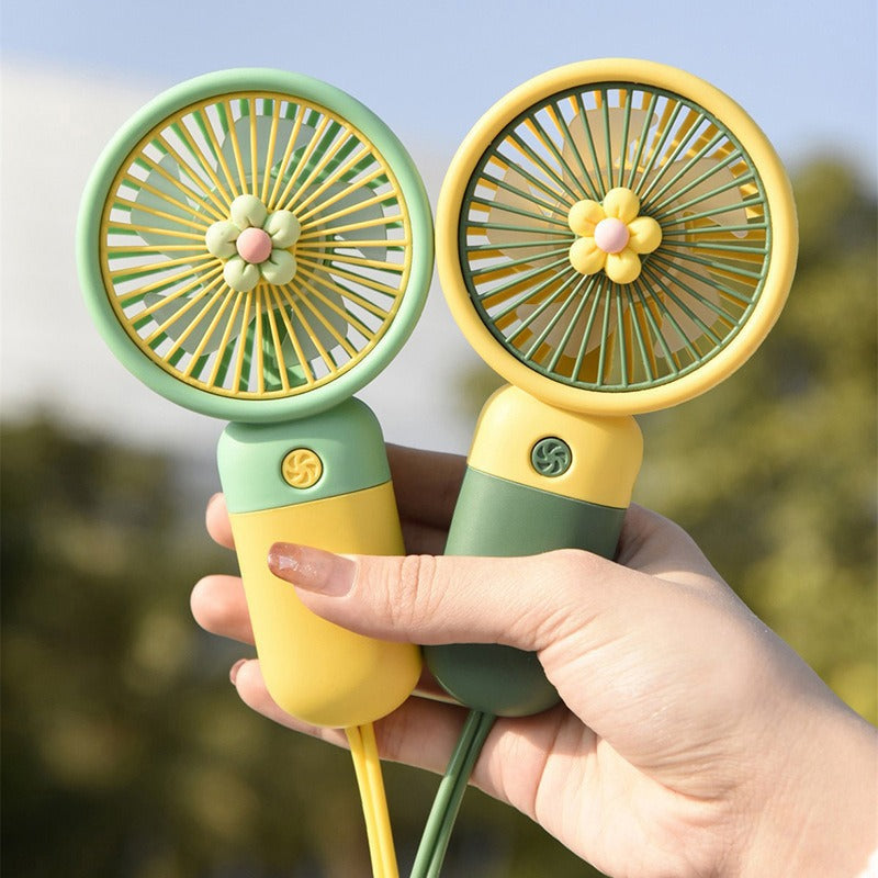 Women’s Portable Mini Fan USB Rechargeable Handheld Compact Personal Cooling Fan
