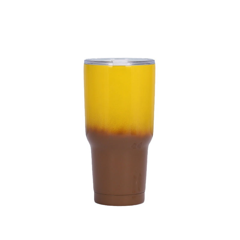 Unisex Insulated Stainless Steel Mug Double-Walled Leak-Proof Lid with Straw Durable Design