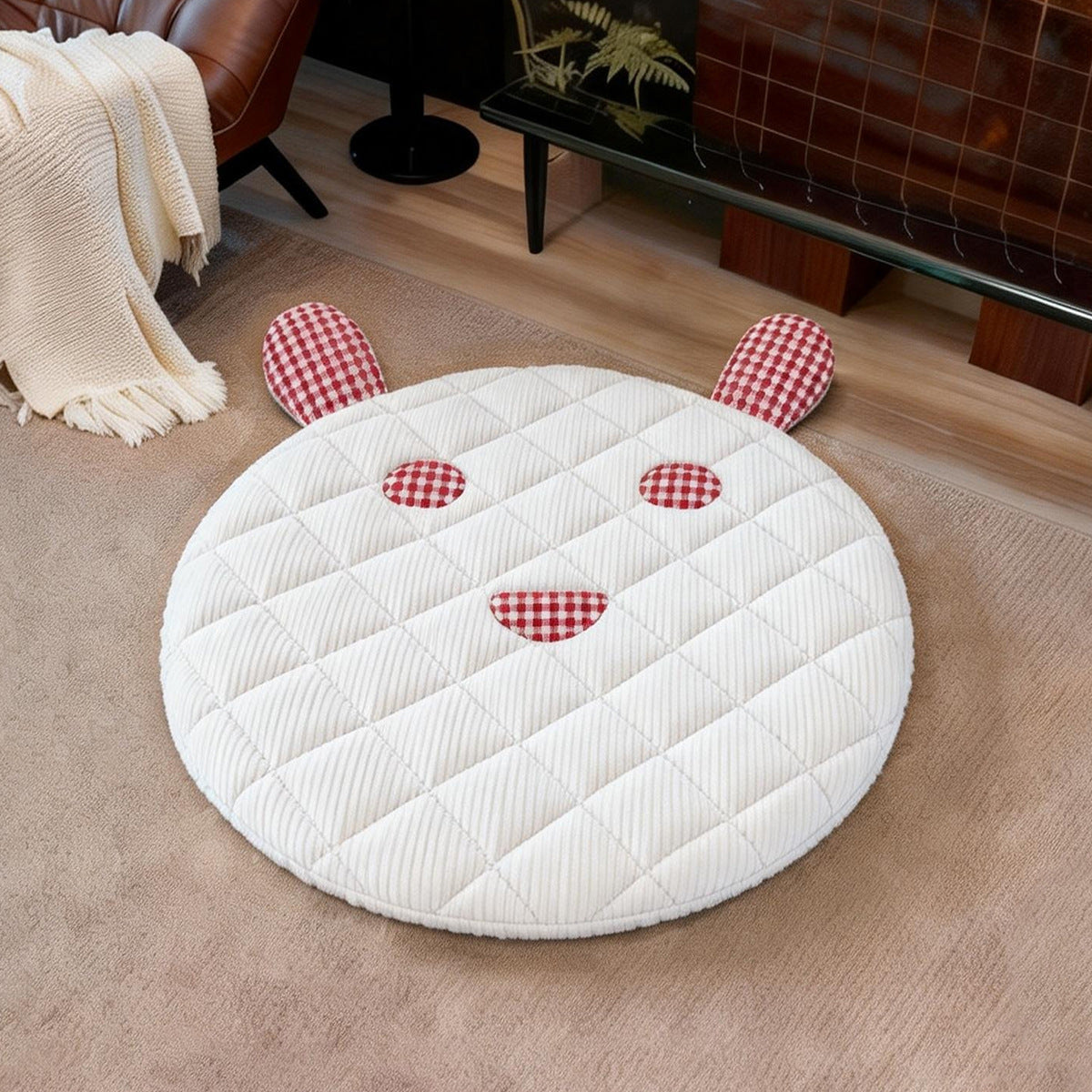 Harrow Ladies Cozy Seat Mat with Cute Face and Ears Non-Slip Play Mat