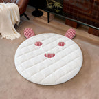 Harrow Women's Plush Play Mat with Non-Slip Backing Cute Face Design