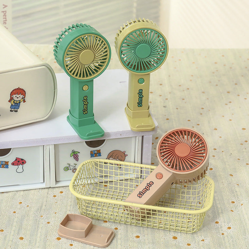Portable Handheld Fan with Variable Speed Control Ergonomic USB Rechargeable Compact Design