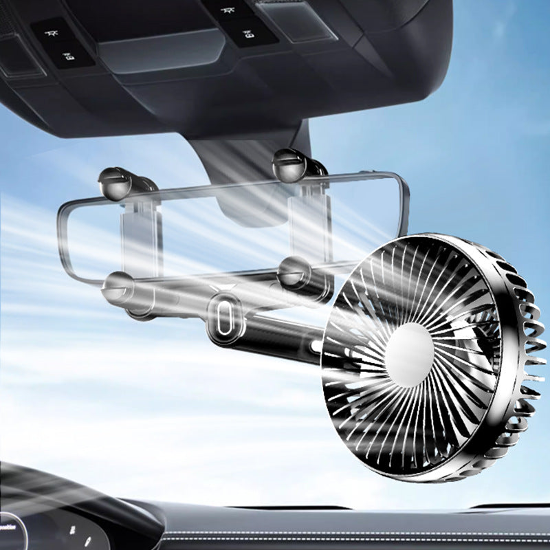 Adjustable Clip-On Car Fan Portable Quiet Dashboard and Vent Mount Car Cooling Fan