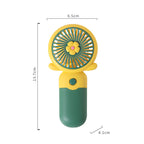 Portable Hand Fan for Women Lightweight Quiet Floral Design