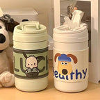 Insulated Drinking Cup for Women with Cheerful Animal Design Leak-Proof Lid Ergonomic Handle