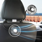 Portable Dual Head Car Cooling Fan Adjustable Speed Universal Fit