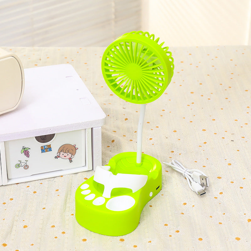 Portable Battery Fan with Flexible Holder USB Rechargeable Compact Lightweight for Women