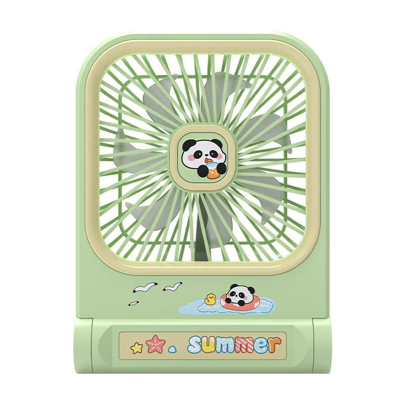 Portable Mini Fan Panda Design Lightweight Compact Personal Cooling Fan