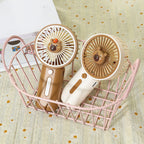 Portable USB Rechargeable Handheld Fan with Clip and Quiet Brushless Motor