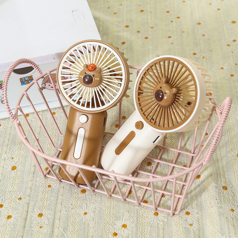Portable USB Rechargeable Handheld Fan with Clip and Quiet Brushless Motor
