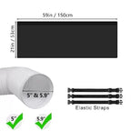 Universal Flat Window Sealing Panel for Portable Air Conditioner with Round Exhaust Collar and Elastic Straps