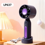 Portable Mini Fan USB Rechargeable Rotatable Head Compact Quiet Operation for Women