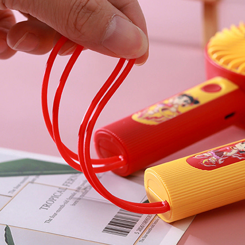 Women’s Portable Handheld Fan Lightweight Cute Cartoon Design Adjustable Battery Powered