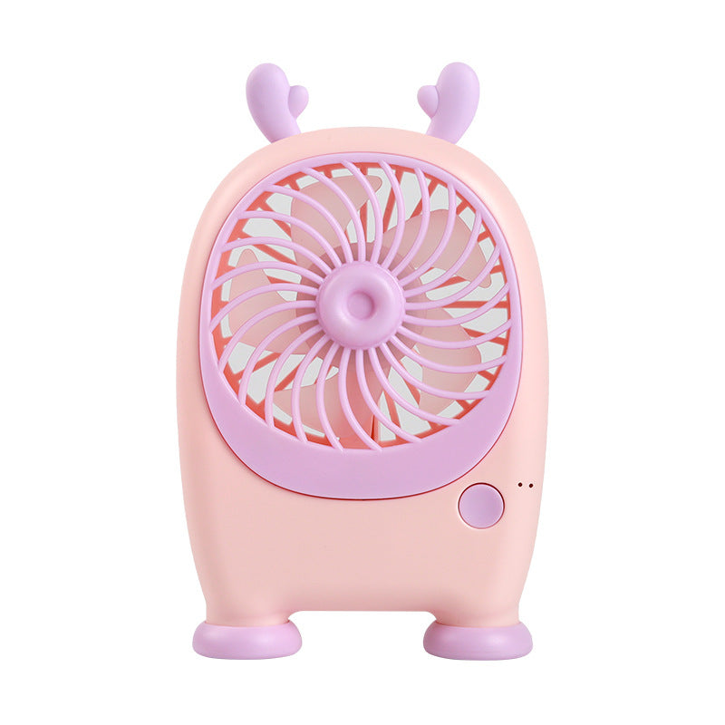 Portable Handheld Fan Rabbit Design USB Rechargeable Adjustable Speeds Lightweight for Women