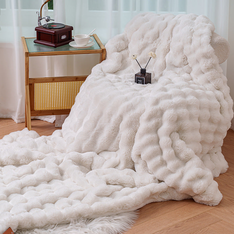Women’s Cozy Luxurious Blanket Soft Warm Velvety Throw for Living Room Bedroom