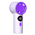Handheld Fan USB Rechargeable Portable Quiet with LED Display Multiple Speeds Compact Design