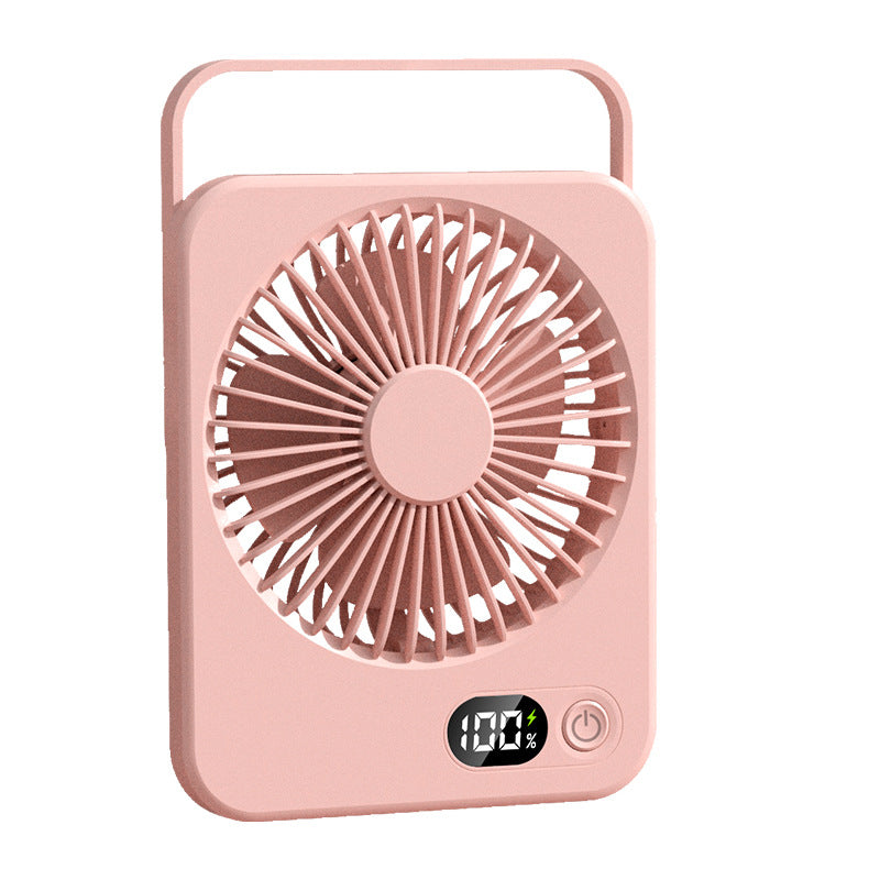Portable USB Fan Compact Quiet Operation Adjustable Speed Battery Indicator