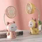 Portable Hand Fan with Adjustable Flexible Head Lightweight and Compact