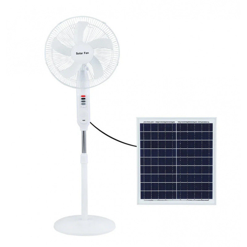 Harrow Solar-Powered Floor Fan Unisex Adjustable Height Quiet Operation Eco-Friendly