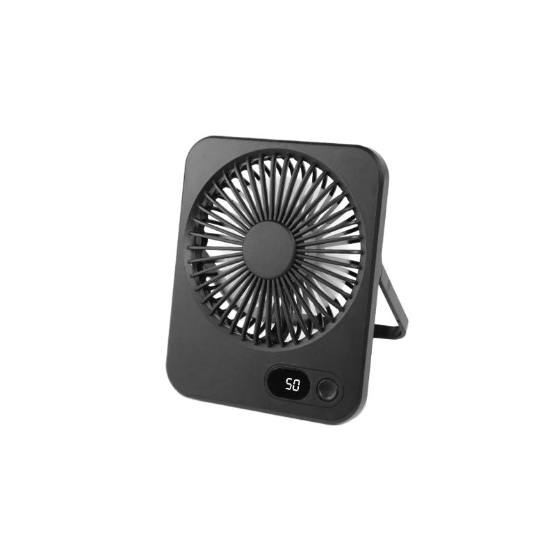 Portable USB Rechargeable Personal Fan Lightweight Foldable with LCD Display and Adjustable Speeds