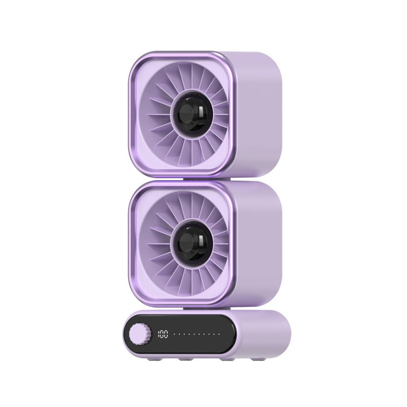 Dual Cooling Turbine Fan System Compact Desk Fan with Adjustable Speeds and Energy Efficient Design