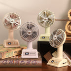 Harrow Adjustable Tabletop Personal Fan with Digital Display Quiet Operation Compact Design
