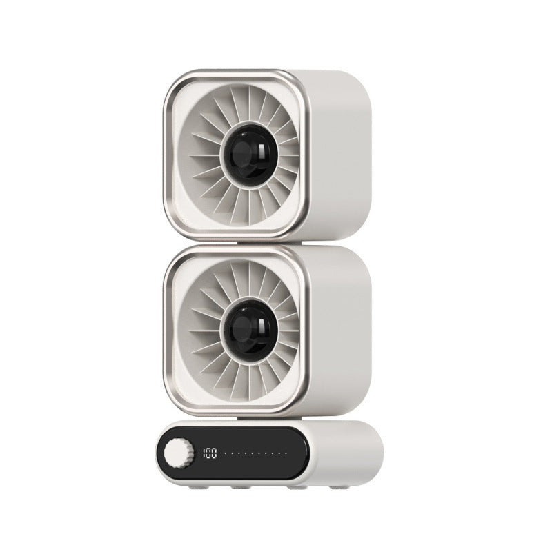 Dual Cooling Turbine Fan System Compact Desk Fan with Adjustable Speeds and Energy Efficient Design