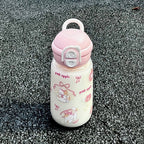 Insulated Water Bottle for Women with Flip-Top Lid and Playful Animal Design BPA-Free