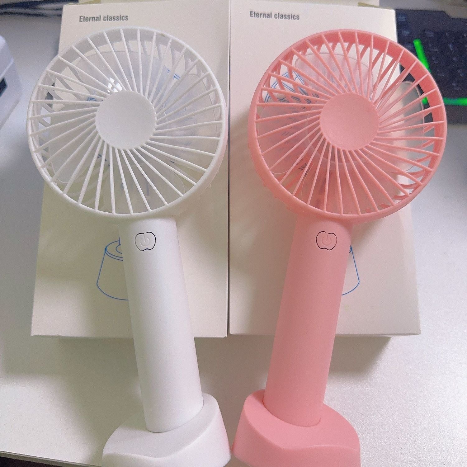 Portable Women's Hand Fan Harrow Compact Quiet with Multiple Speeds and Long Battery Life