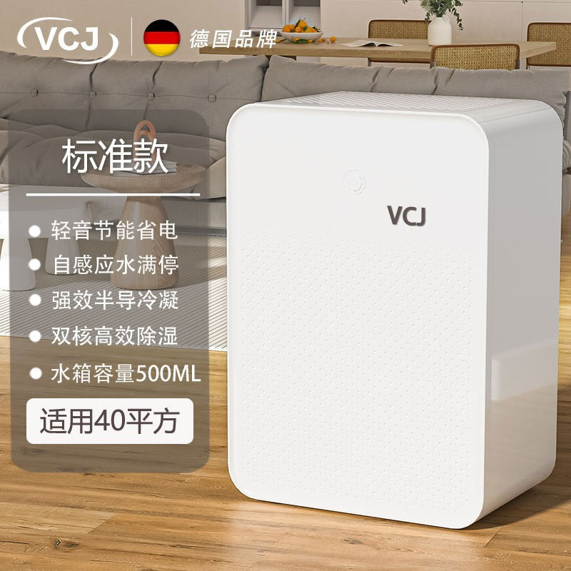 Compact Dehumidifier 500ml Tank Energy Efficient for Medium Rooms Up to 40m²