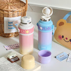 Women’s Plastic Insulated Water Bottle with Ergonomic Handle Lightweight BPA-Free
